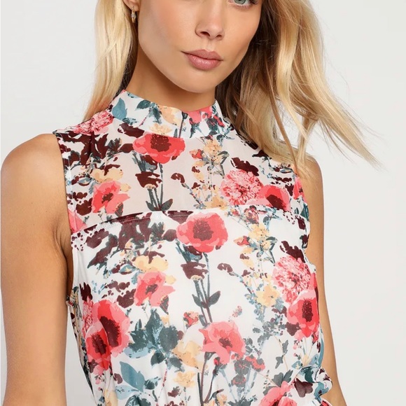 Lulus “In my dreams white print midi floral dress” - Picture 2 of 4